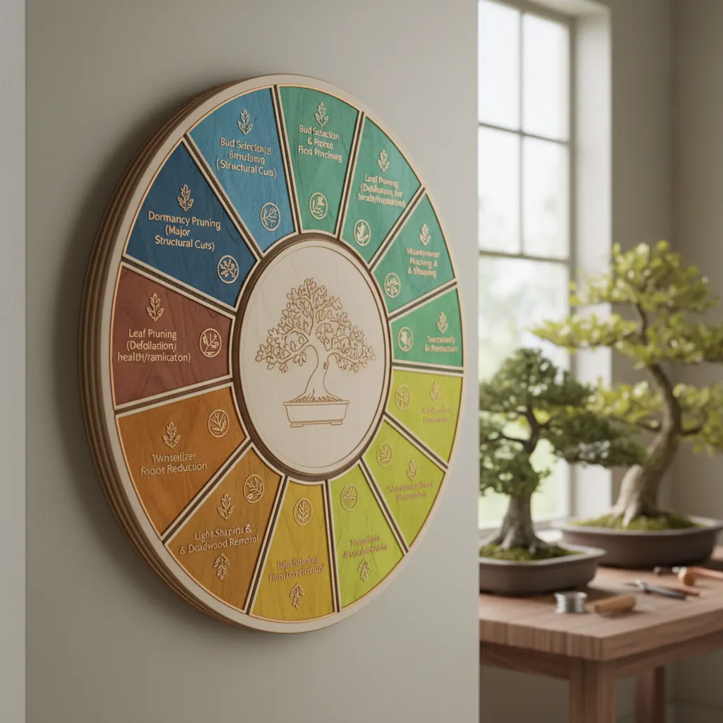 Oak Bonsai Pruning Techniques - A visual calendar sh