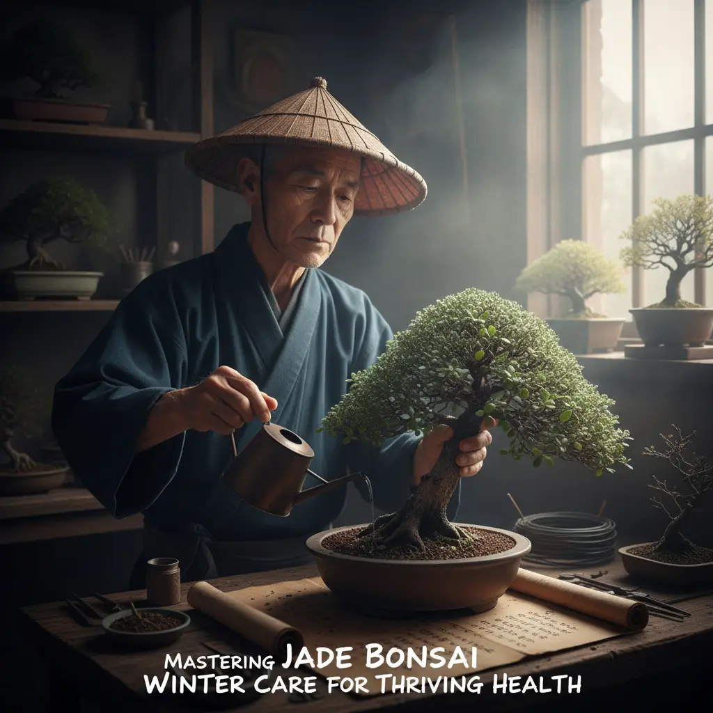 Jade Bonsai Winter Care - Moody atmospheric po