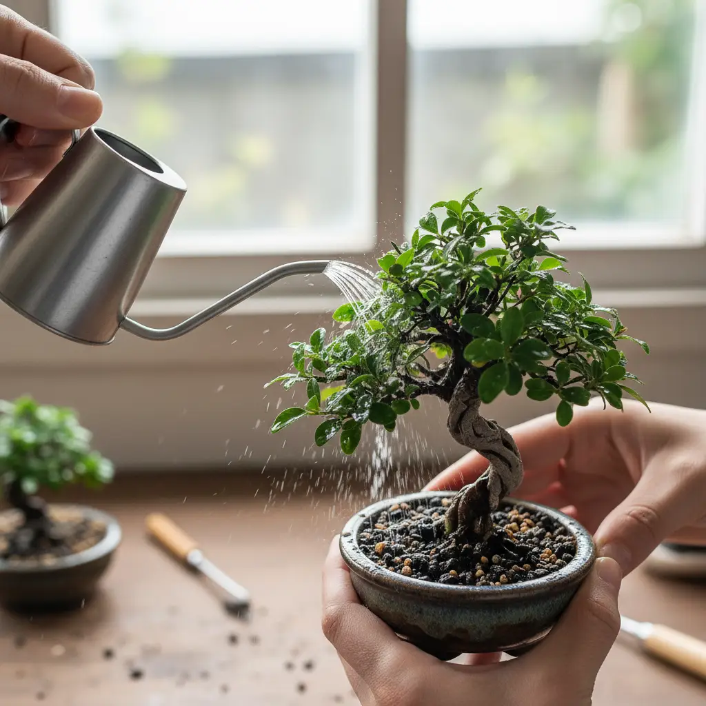 Getting Started with Bonsai - Close-up of hands wa