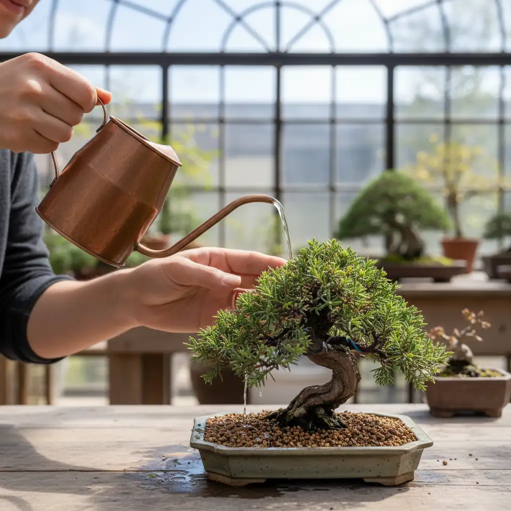 Choosing Your First Bonsai Tree - A person carefully w