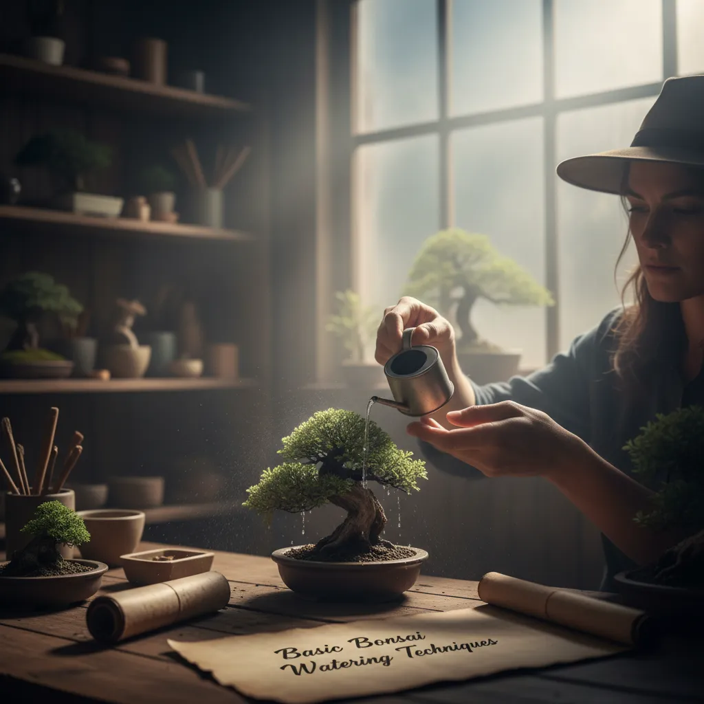 Basic Bonsai Watering Techniques - Moody atmospheric po