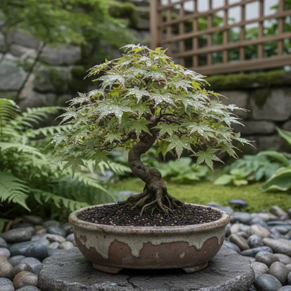 Repotting a New Bonsai for Beginners - A newly repotted sma
