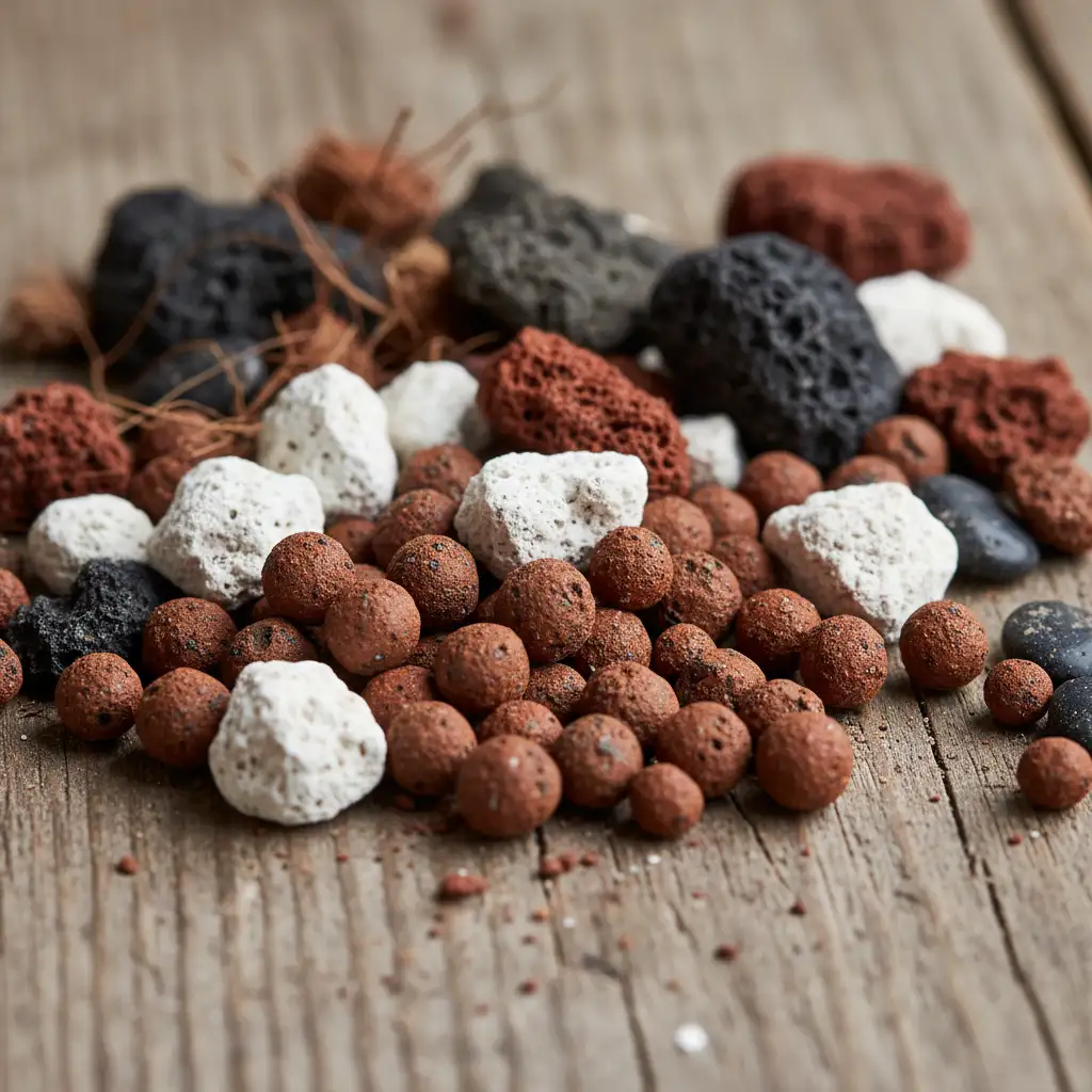 Understanding Bonsai Soil Mixes - Close-up of various