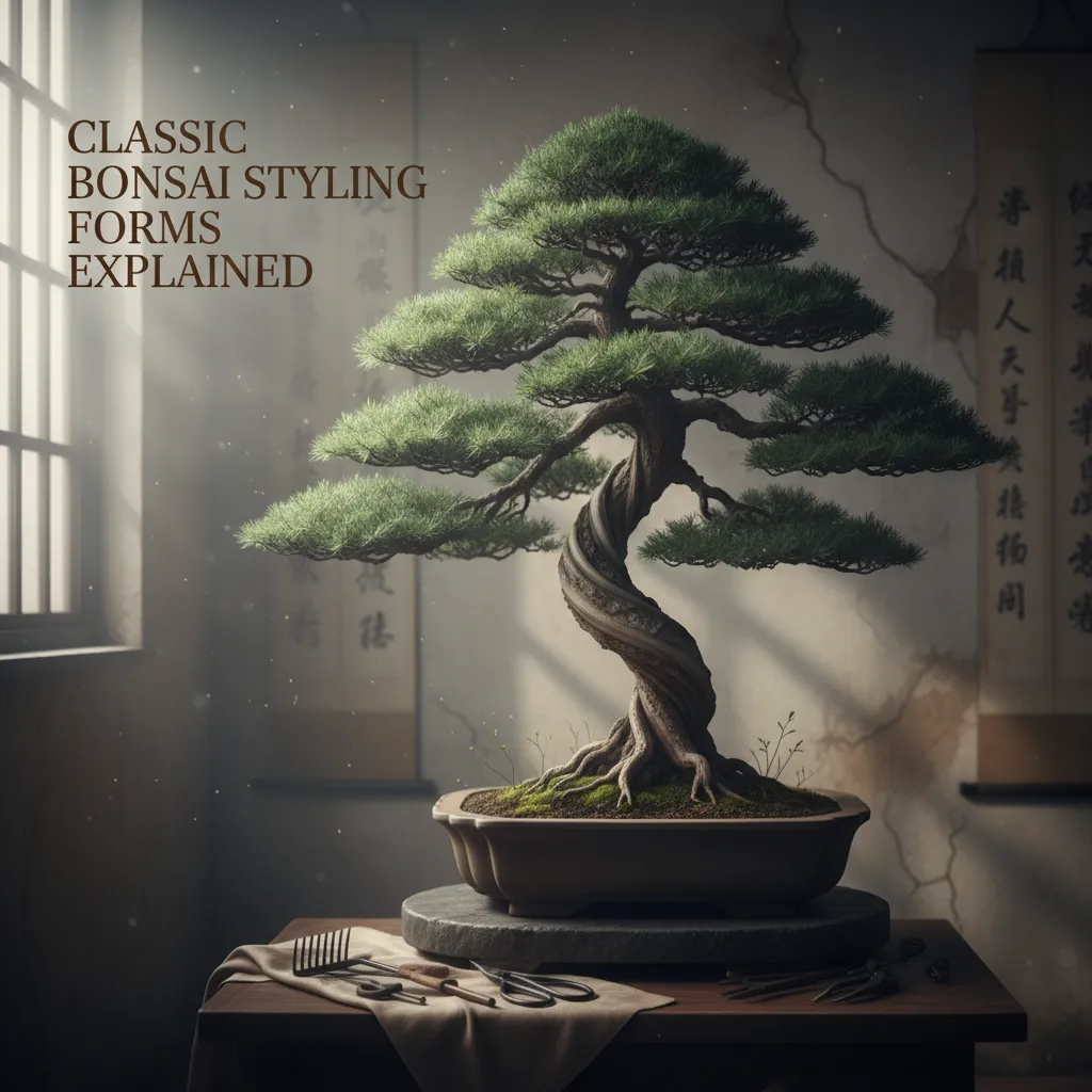 Classic Bonsai Styling Forms Explained - Moody atmospheric po
