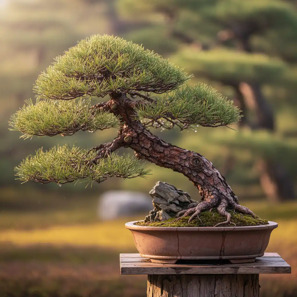 Classic Bonsai Styling Forms Explained - A dynamic slanting s