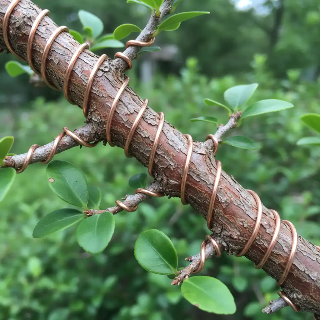 Wiring Techniques for Bonsai Branches - Close-up of bonsai b