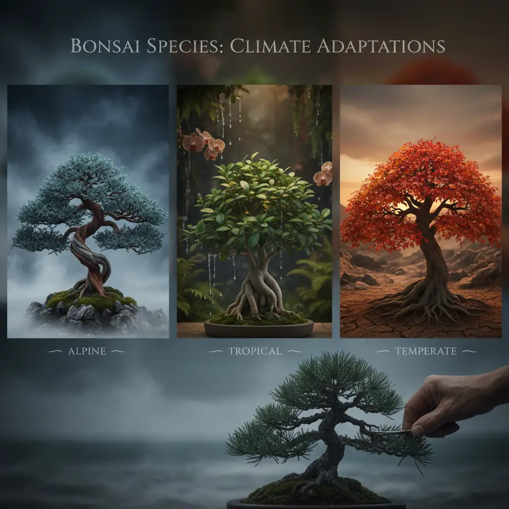 Bonsai Species Comparison for Different Climates - Moody atmospheric po