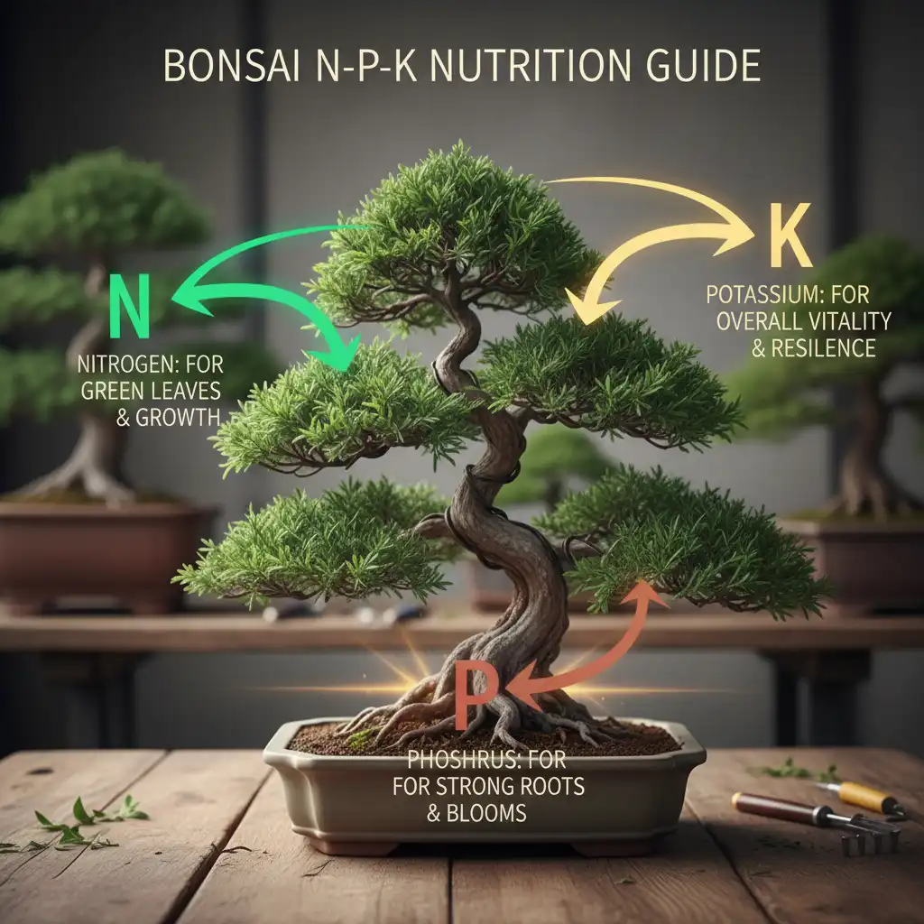 Choosing & Applying Bonsai Fertilizer Brands - Diagram illustrating