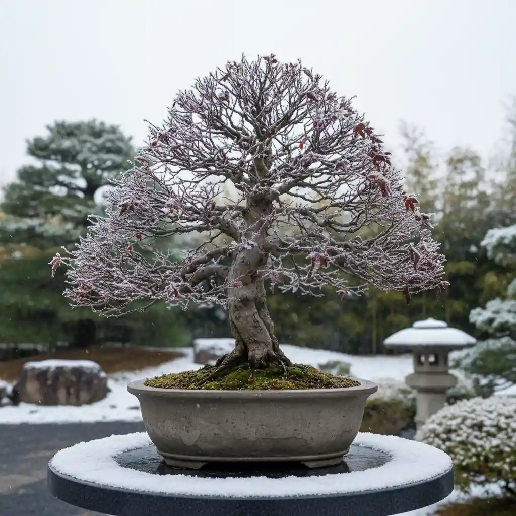 Bonsai in winter dormancy