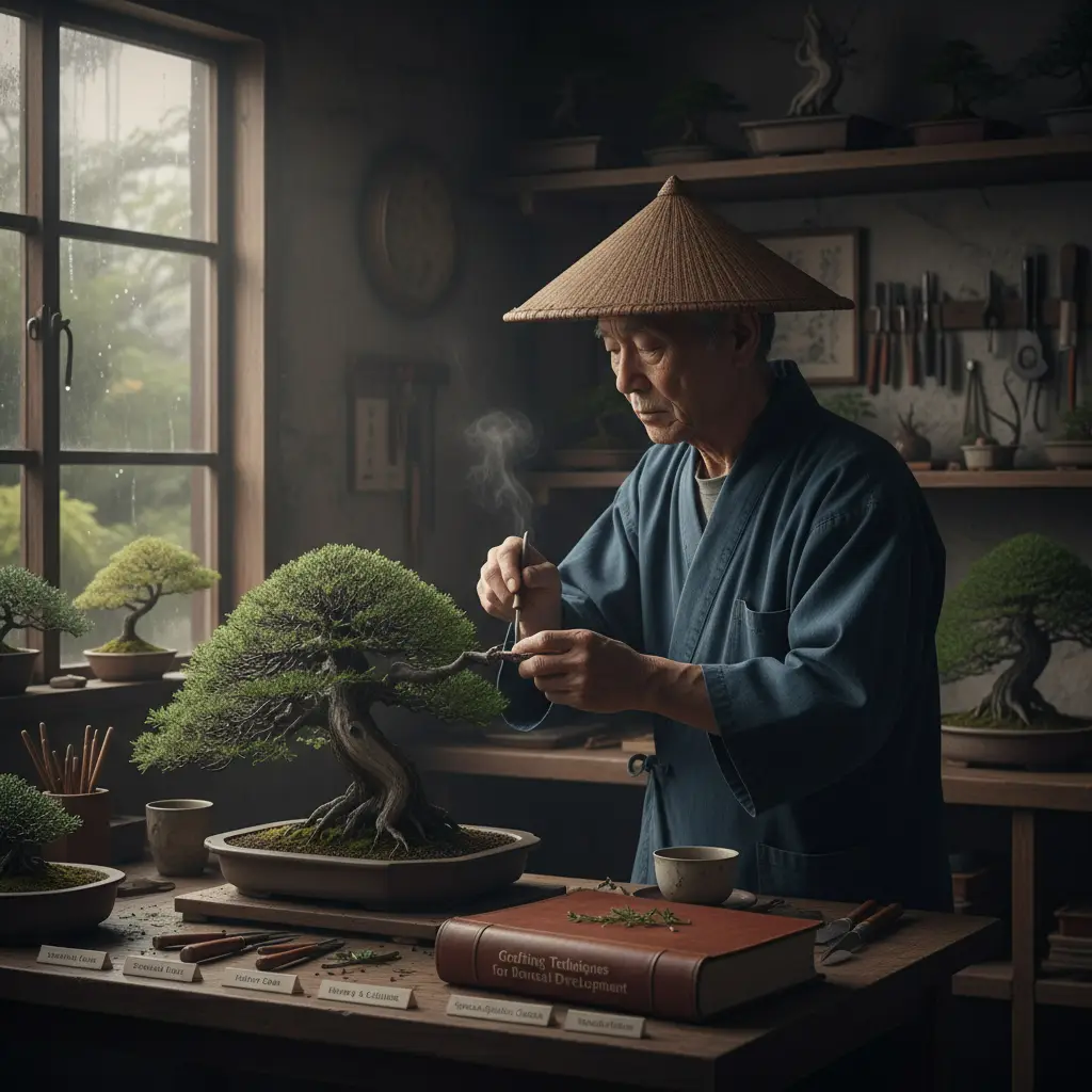 Grafting Techniques for Bonsai Development - Moody atmospheric po