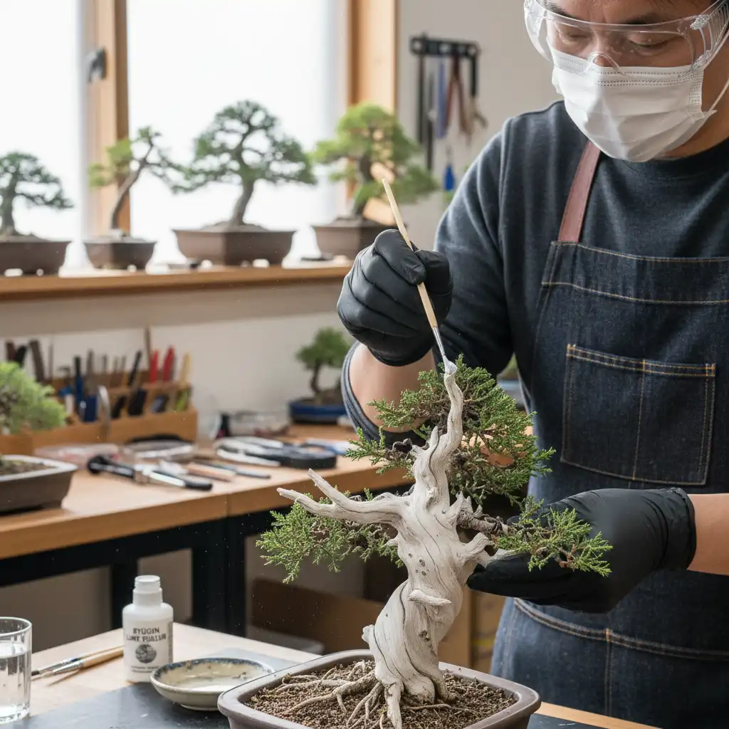Creating Deadwood Effects: Jin and Shari - Bonsai artist applyi