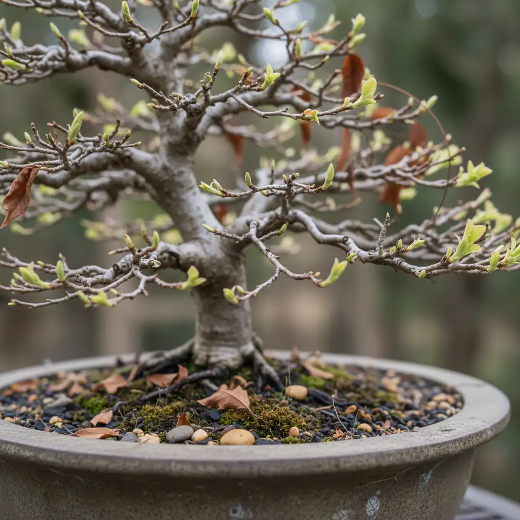 Pruning for Bonsai Shape and Health - Close-up of a bonsai