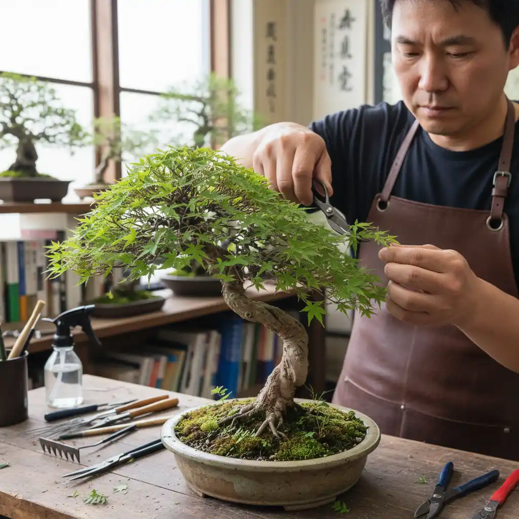 Advanced Artistic Bonsai Techniques - Bonsai artist meticu