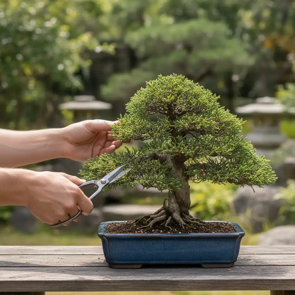 Bonsai Pruning for Refinement and Ramification - Bonsai tree being pr