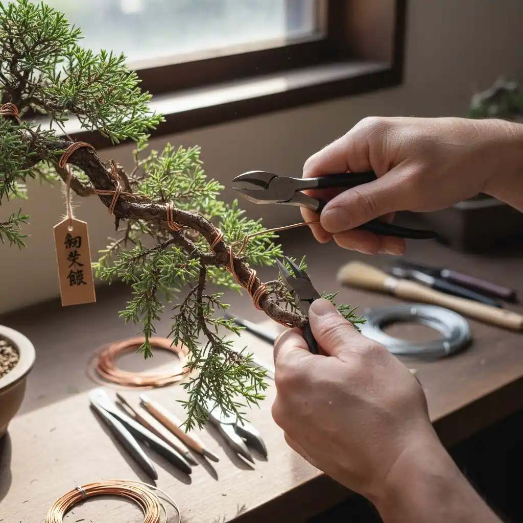Creating Cascade and Semi-Cascade Bonsai Styles - Close-up of bonsai a