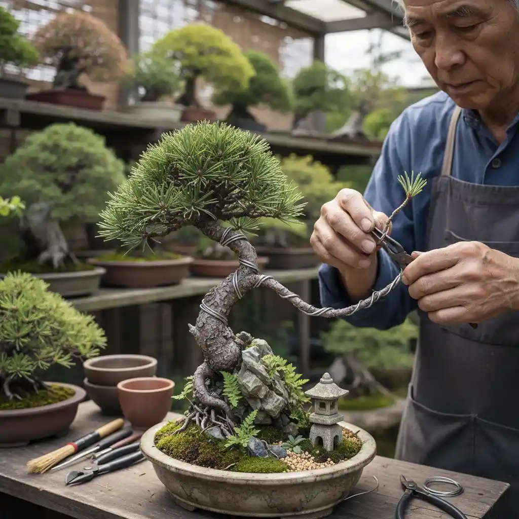 Professional Bonsai Styling Tools and Their Use - A bonsai artist meti