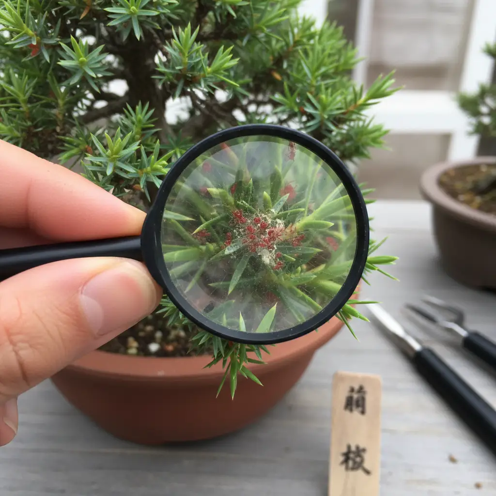 Caring for Juniper Bonsai: A Comprehensive Guide - Close-up of a small
