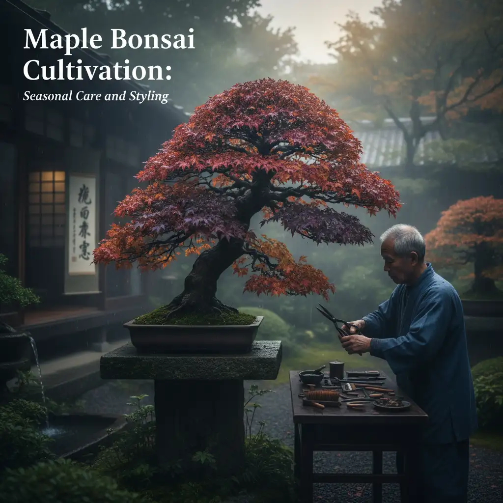 Maple Bonsai Cultivation: Seasonal Care and Styling - Moody atmospheric po