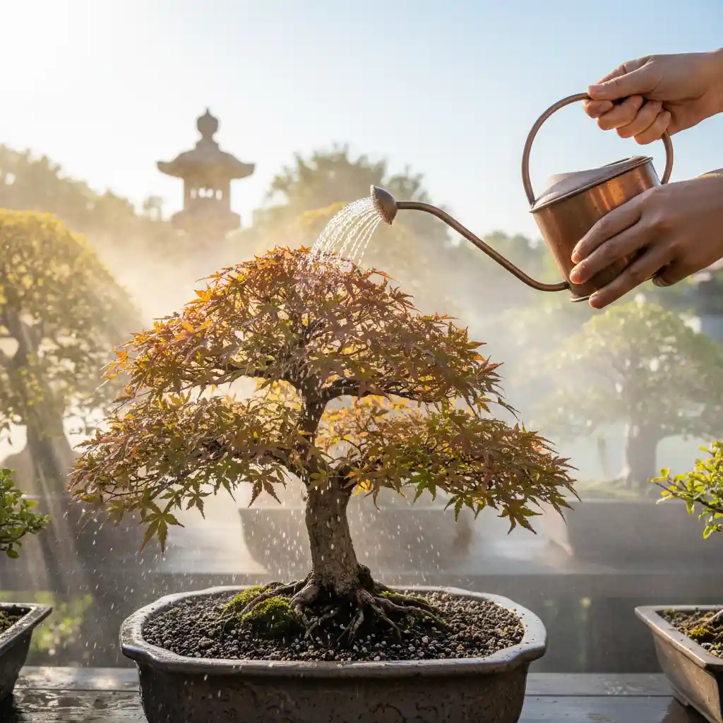 Maple Bonsai Cultivation: Seasonal Care and Styling - Maple bonsai being w