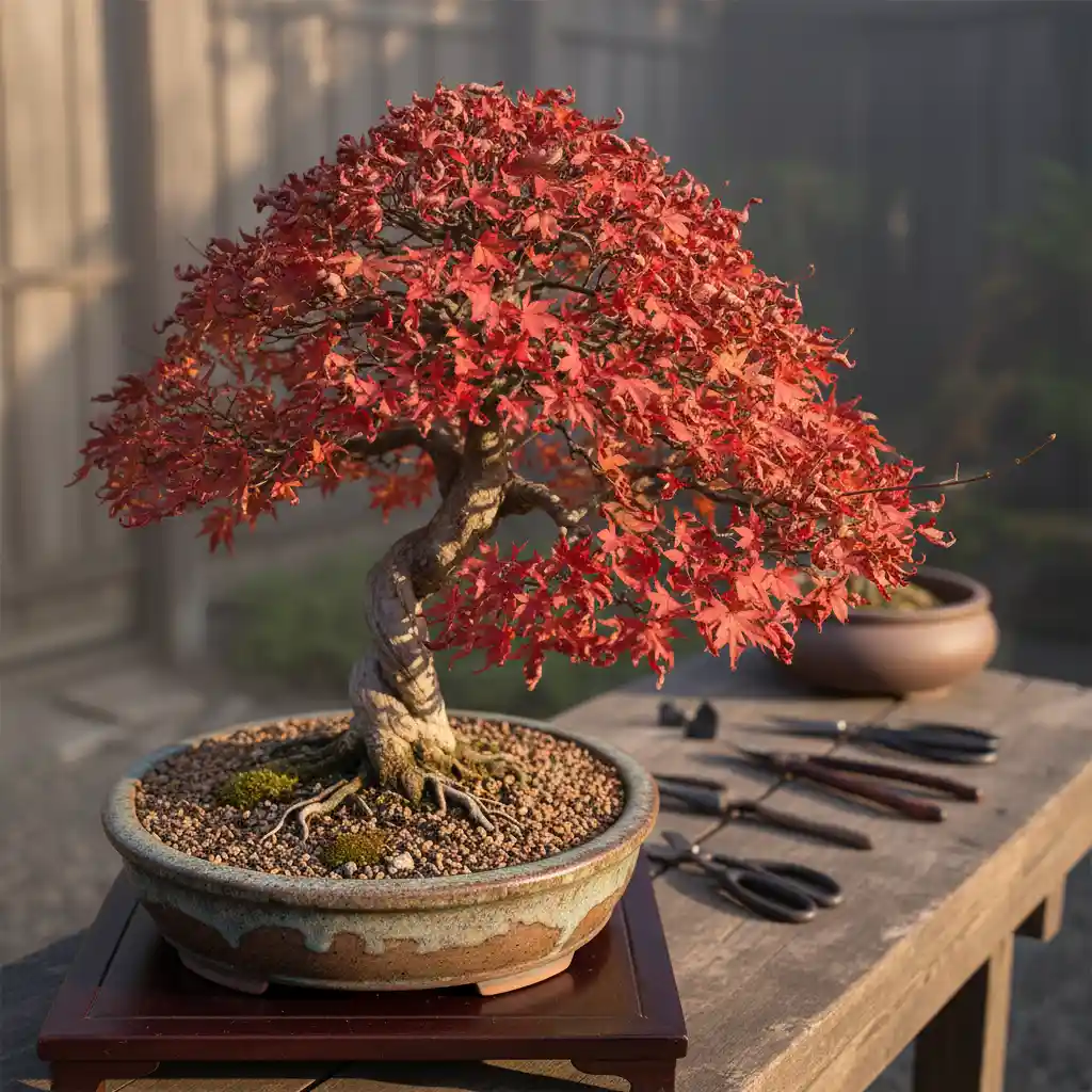 Maple Bonsai Cultivation: Seasonal Care and Styling - Maple bonsai with vi