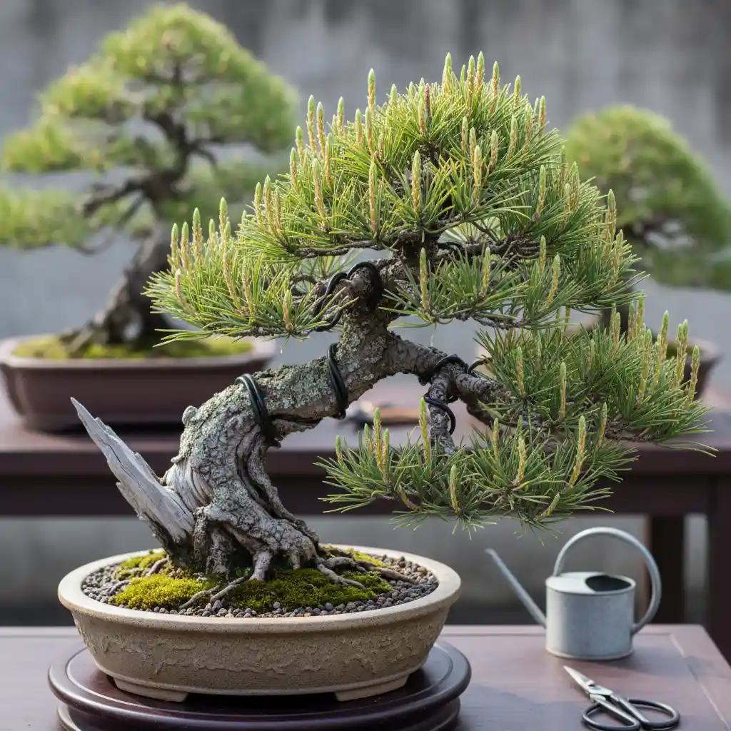 Pine Bonsai: Needles, Candles, and Advanced Techniques - Close-up image of a
