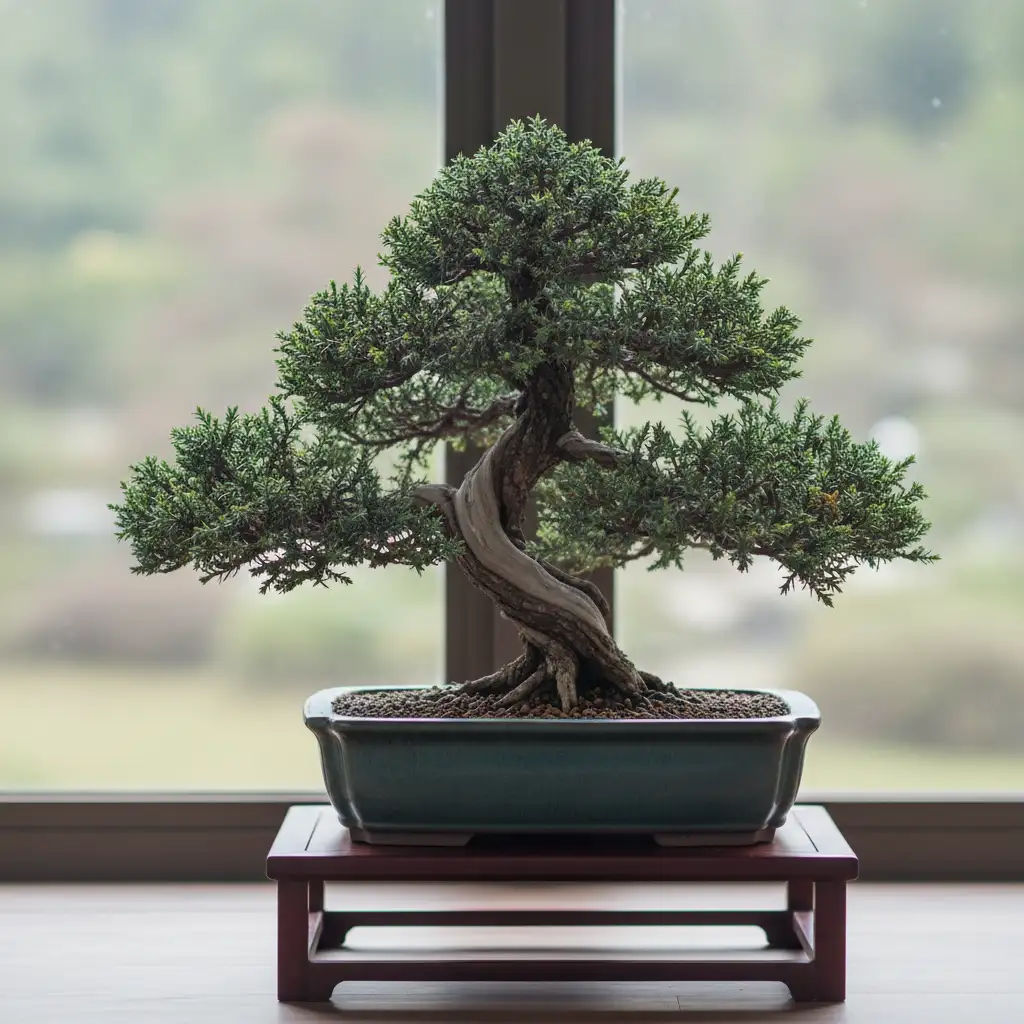 Inspirational Bonsai Display Ideas & Setups - An elegant indoor bo