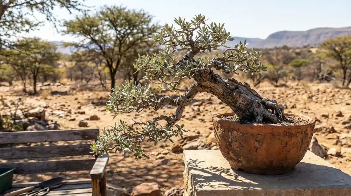Ancient Wild Olive Bonsai Tree