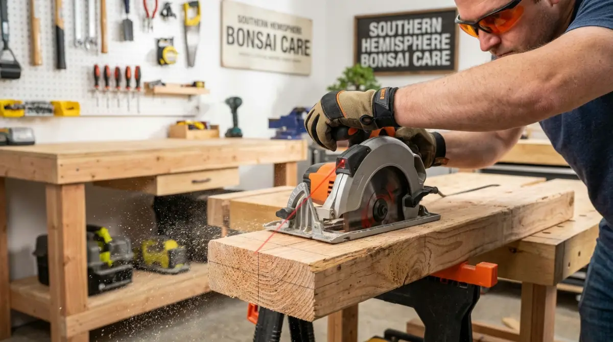 Cutting lumber for a simple bonsai bench design