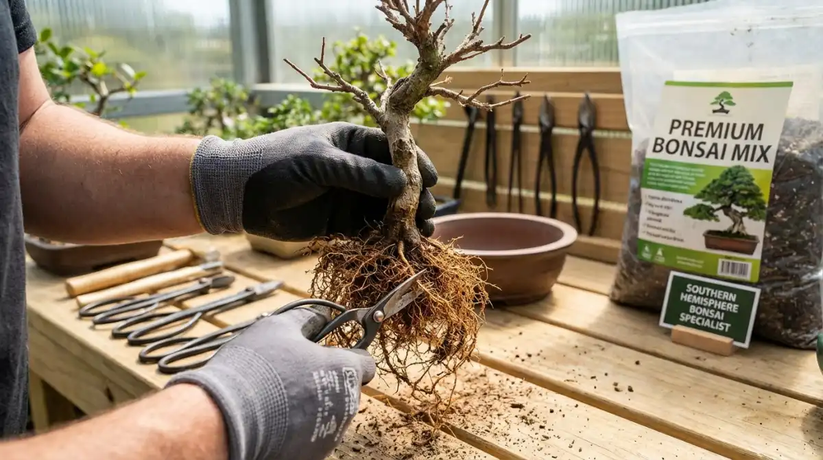 Bonsai repotting and care for Southern Hemisphere beginners
