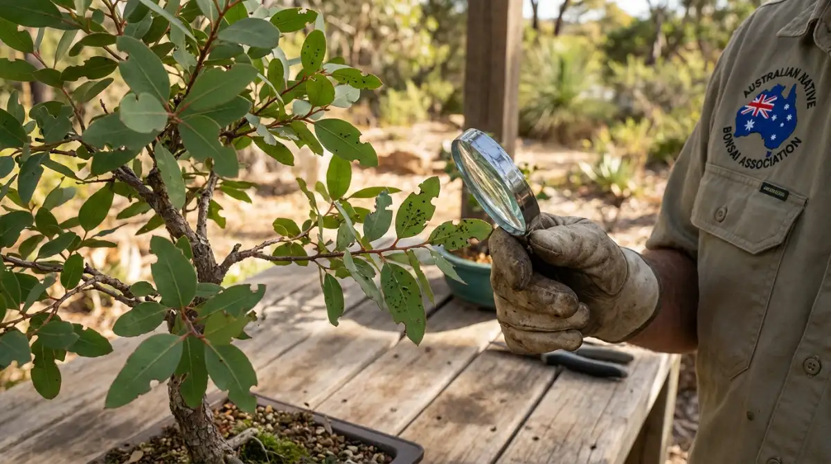 Eucalyptus bonsai challenges: pest and disease management