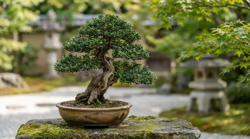 Artistic Kauri Bonsai in a traditional pot