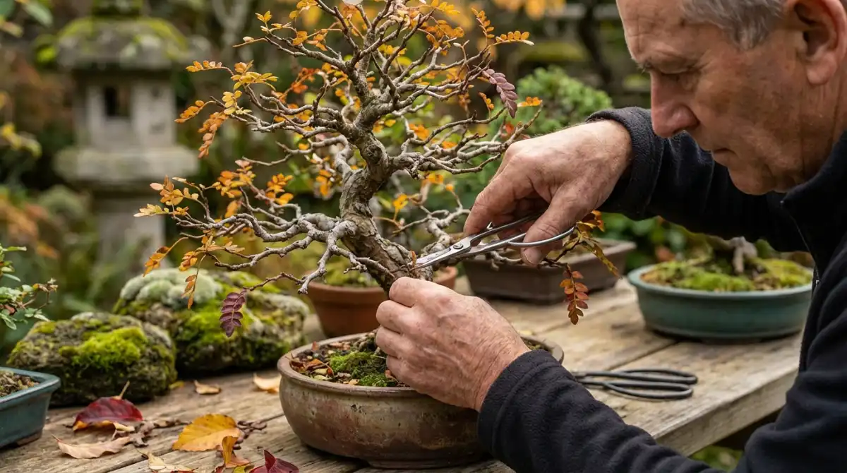 Styling an NZ native bonsai in autumn