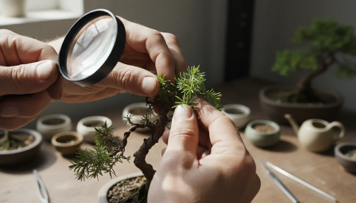 Common Bonsai Pests & Diseases: Identification & Treatment - A close-up of a gard