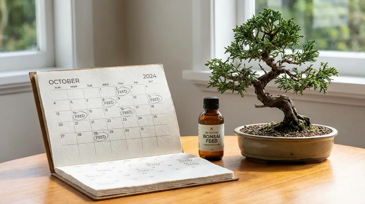 Bonsai feeding schedule for NZ native trees