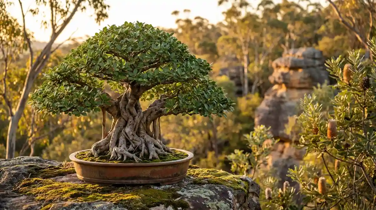 Stunning Ficus macrophylla Australian native bonsai