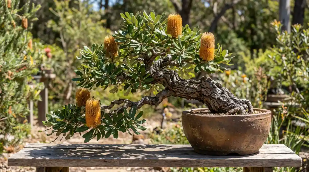 Semi-cascade Banksia bonsai style