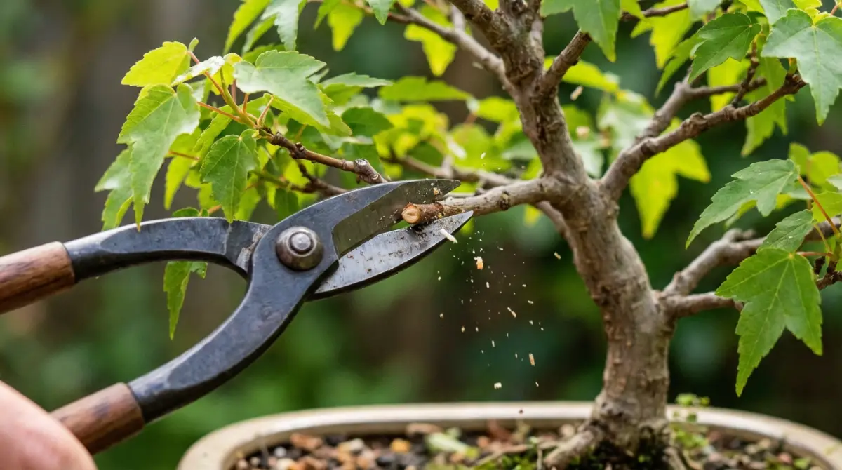 Precise bonsai pruning for branch development