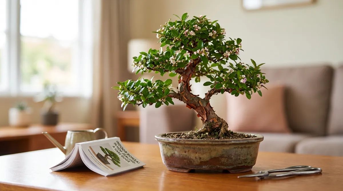 Sweet Plum bonsai with tiny leaves and attractive peeling bark