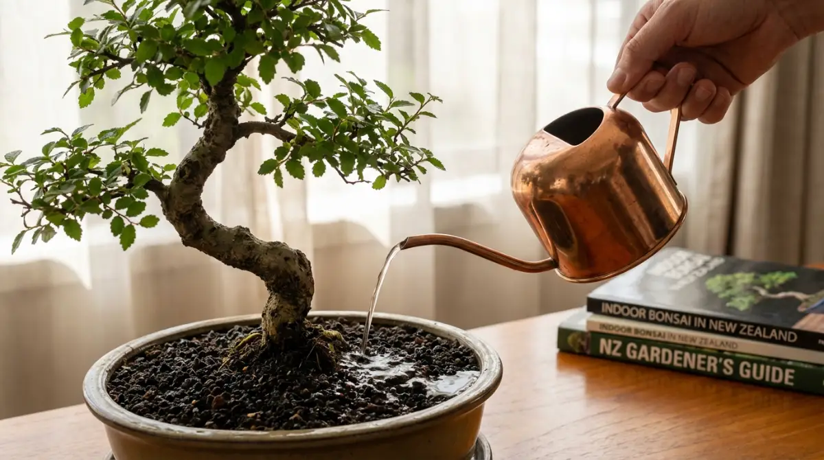 Proper watering for indoor bonsai care NZ