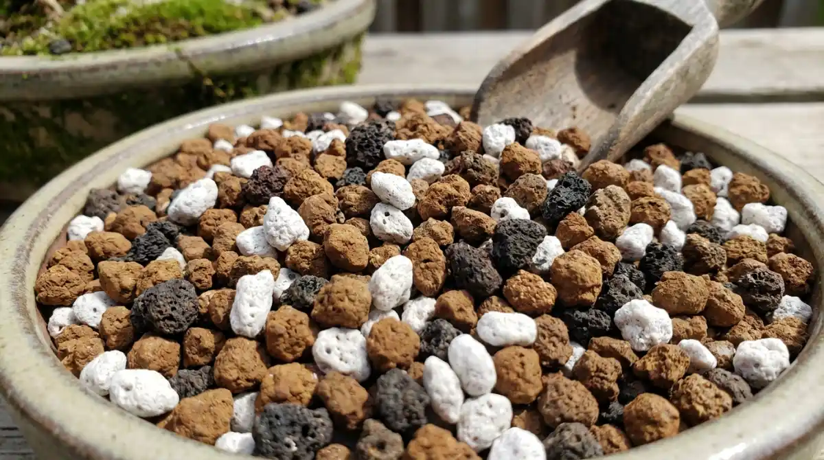 Ideal well-draining bonsai soil mix for indoor trees