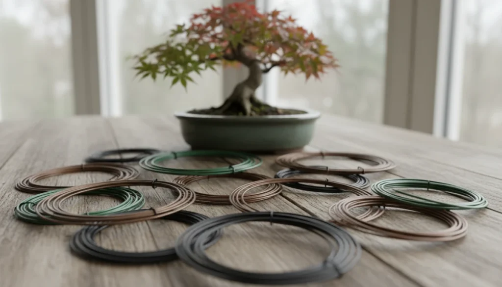 Different types of bonsai wiring materials