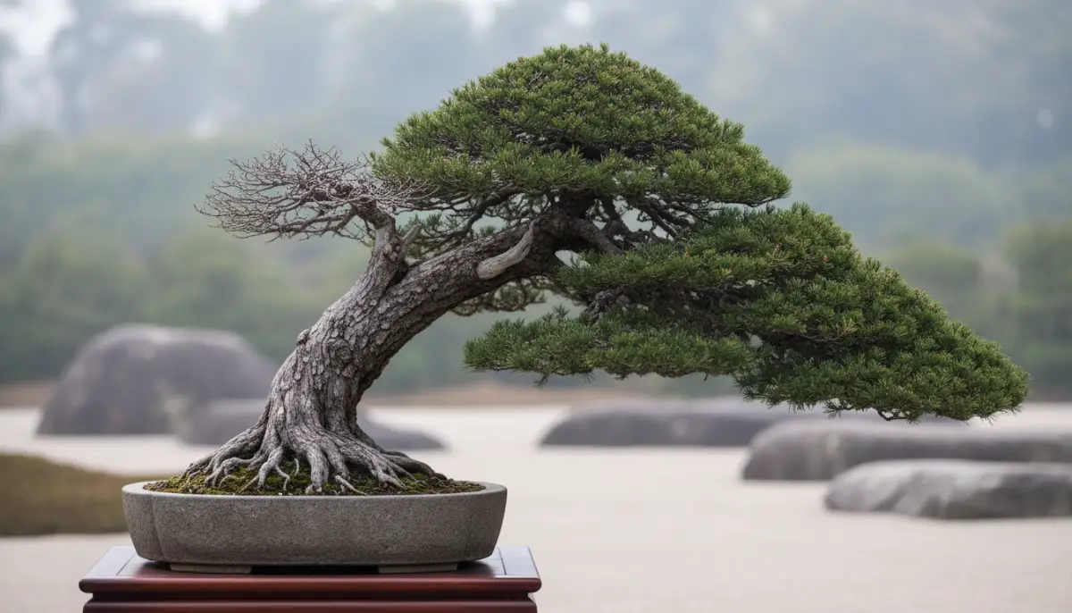 Bonsai Styles Explained: Upright, Slanting, Cascade - A slanting bonsai tr