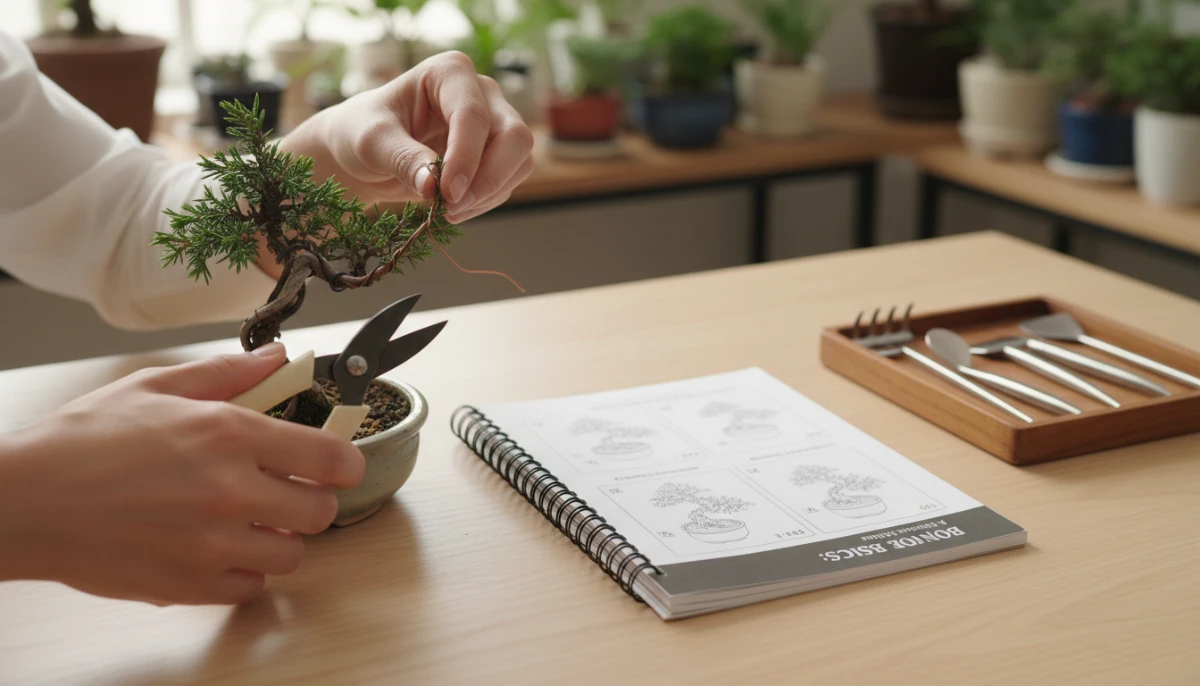 Bonsai Starter Kit Comparison: What to Look For - A person's hands gen