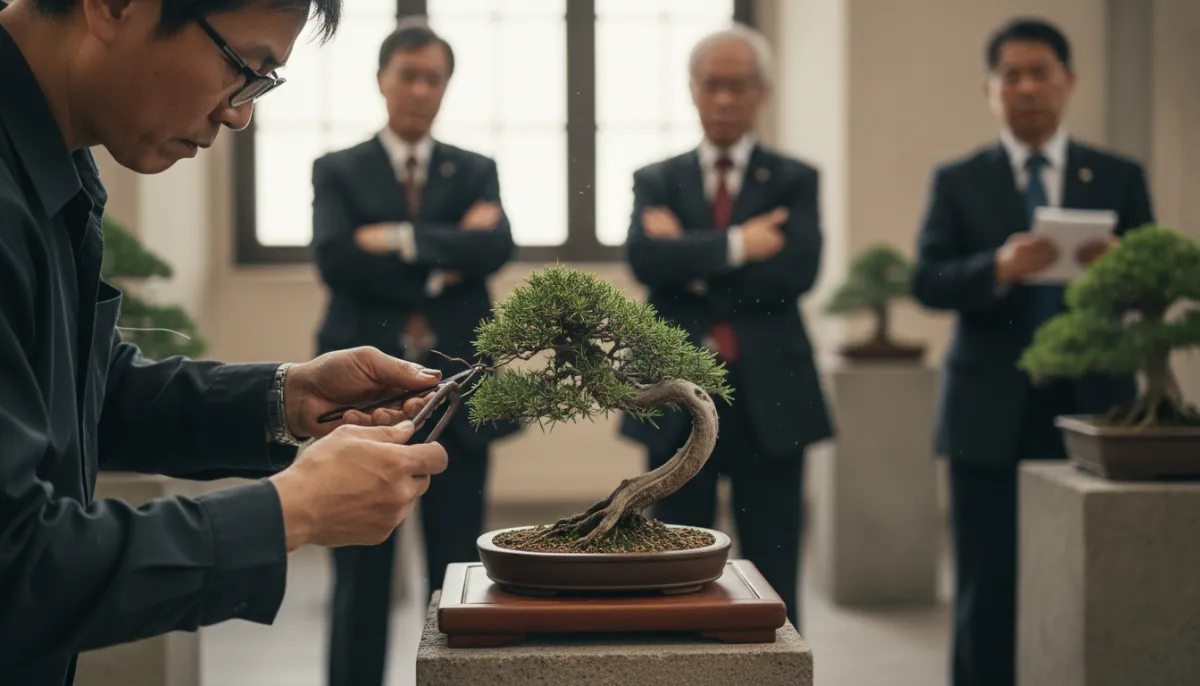 Major Bonsai Exhibitions and Shows Worldwide - A close-up of a bons