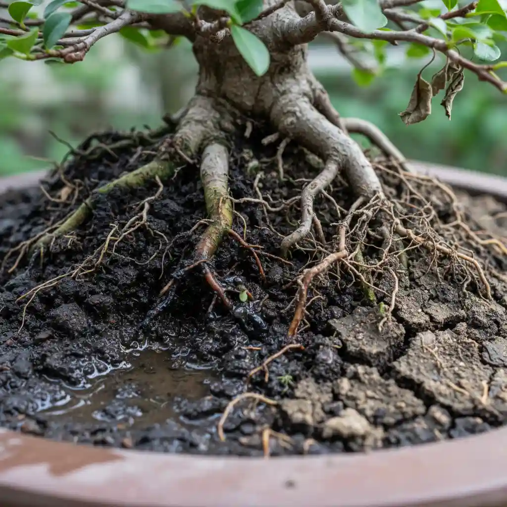 Bonsai Branch Dieback Causes - Close-up of bonsai r