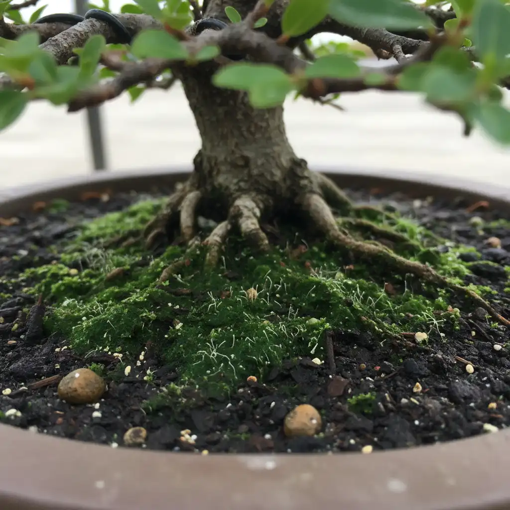 Overwatering Bonsai Symptoms - Close-up of a bonsai