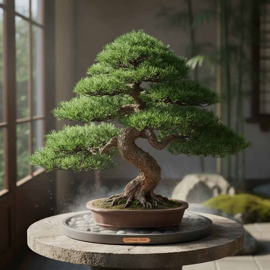 Bonsai Fungal Disease Solutions - A healthy bonsai tree flourishing with vibrant leaves, showcasing effective care.