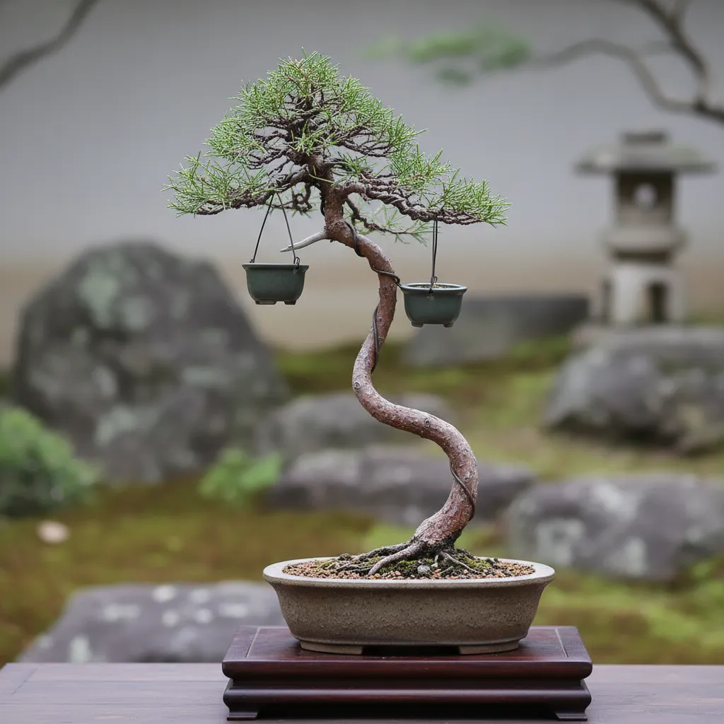 A bonsai styled in the Literati style