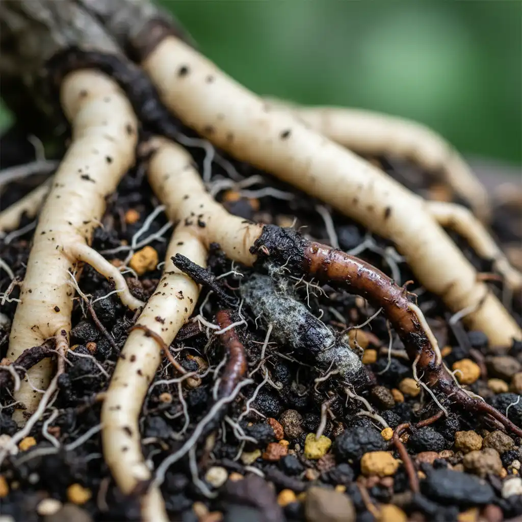 Root Rot Treatment Bonsai - A close-up of bonsai roots