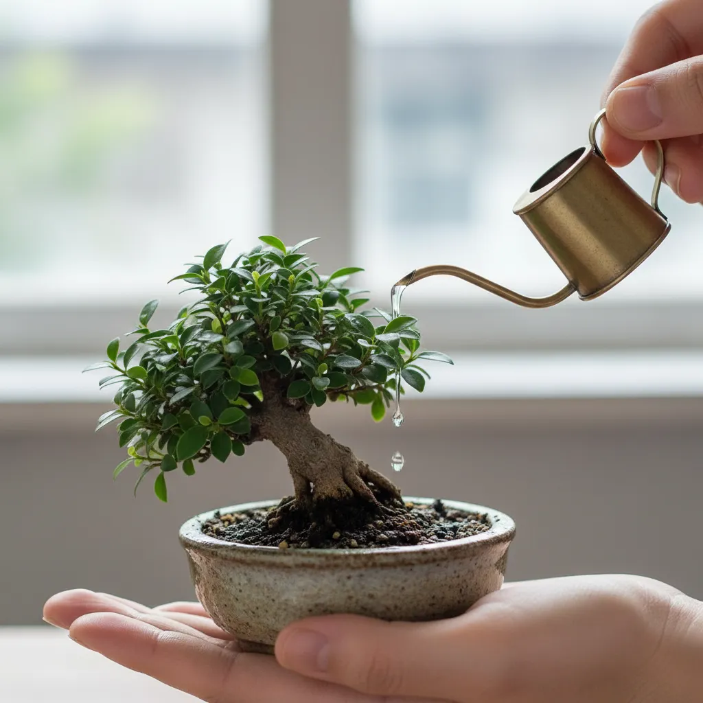 Ficus Bonsai Care Guide - A hand holding a sma
